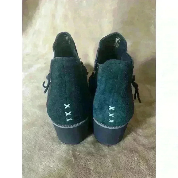 Reef Blue Suede Booties Women’s Size 7/EU 37.5 - Picture 6 of 8